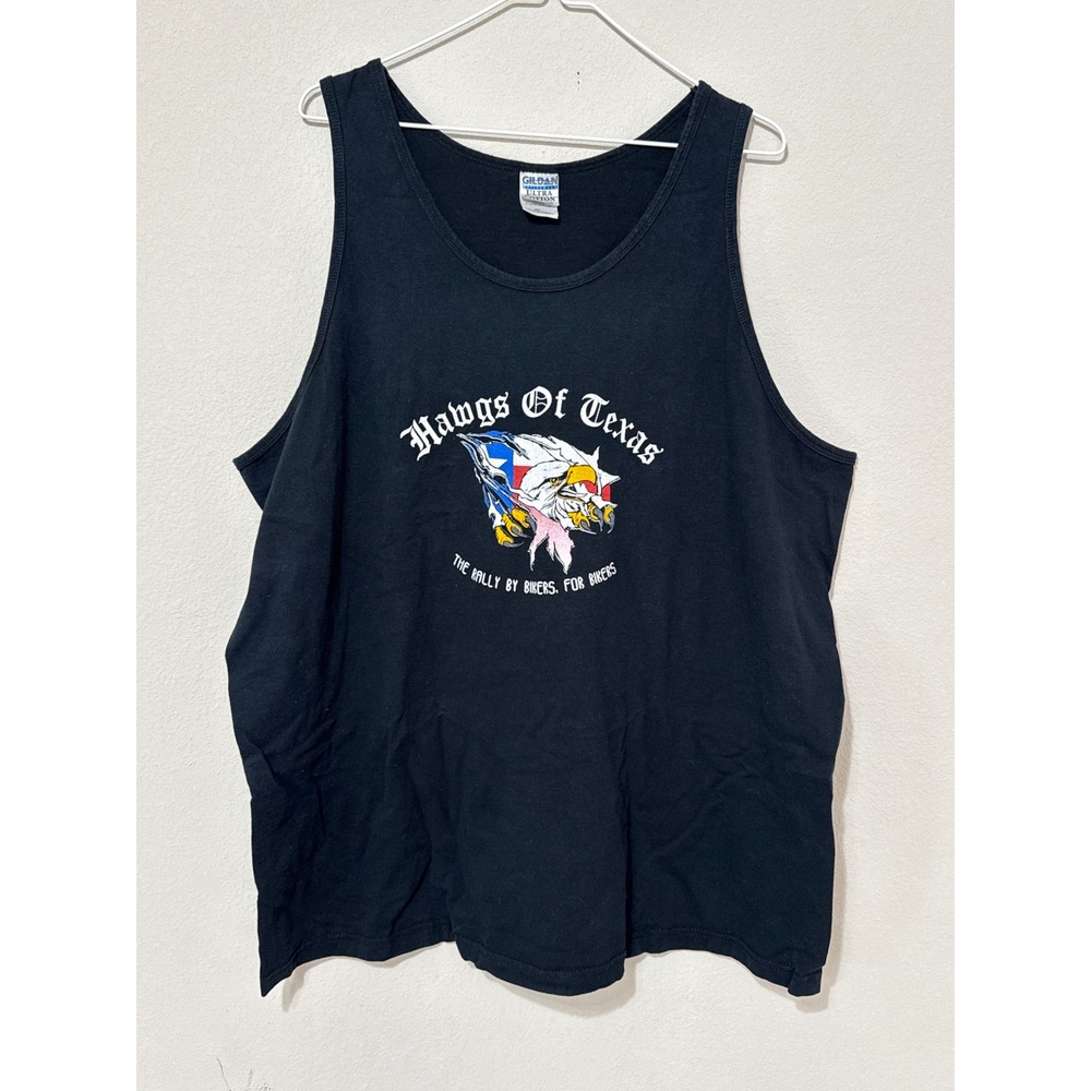 VTG Hawgs of Texas Mens Black Tank XXL Bikercore Motorcycle Rally Lynard Skynard
